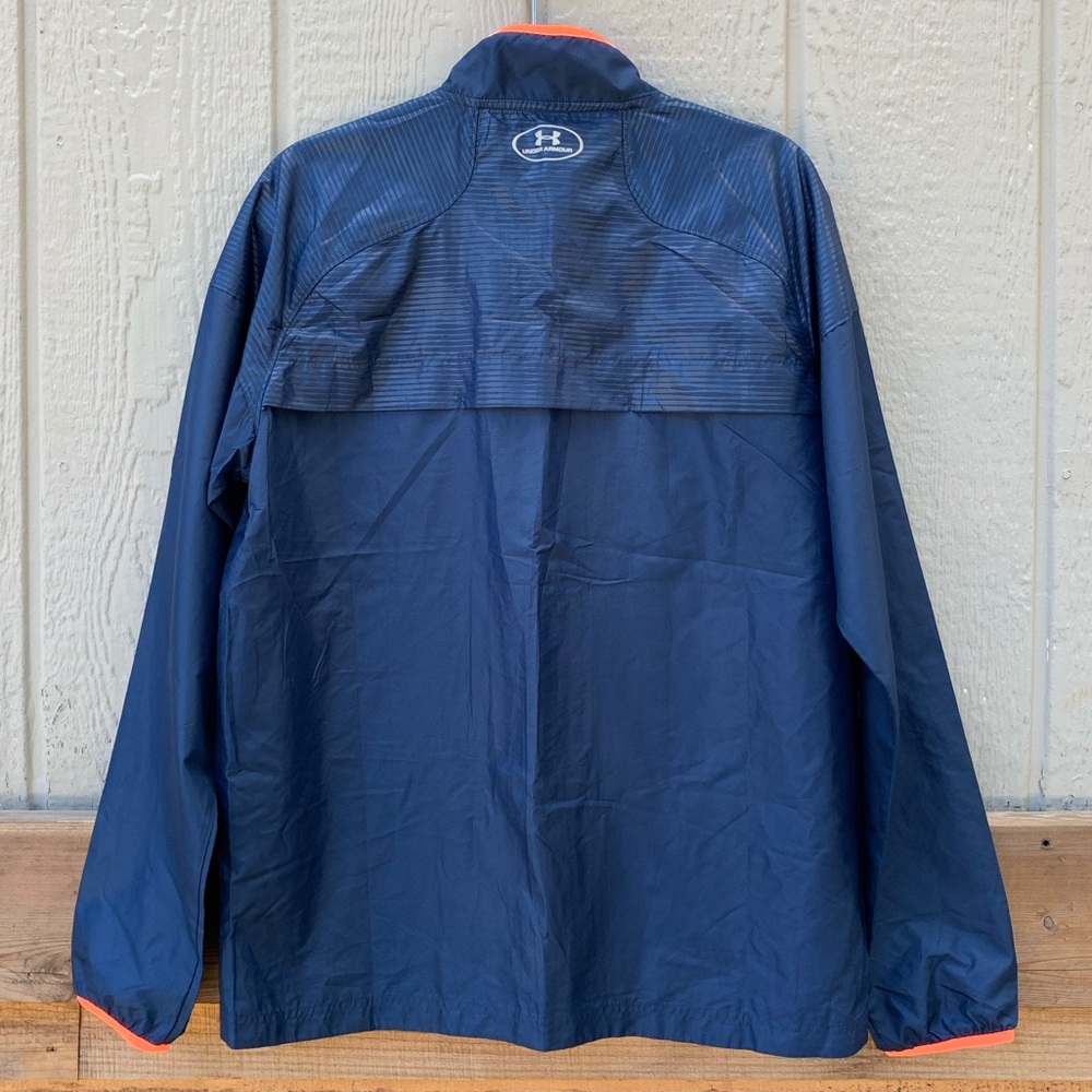 Under Armour blue orange unlined lightweight zip up windbreaker layering coat - Picture 6 of 13